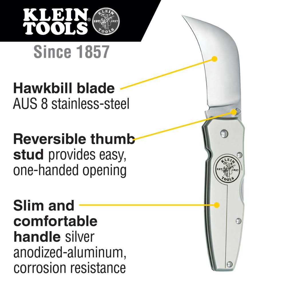 Klein 44006 Lockback Knife 2-5/8 Aluminum Handle - Image 3