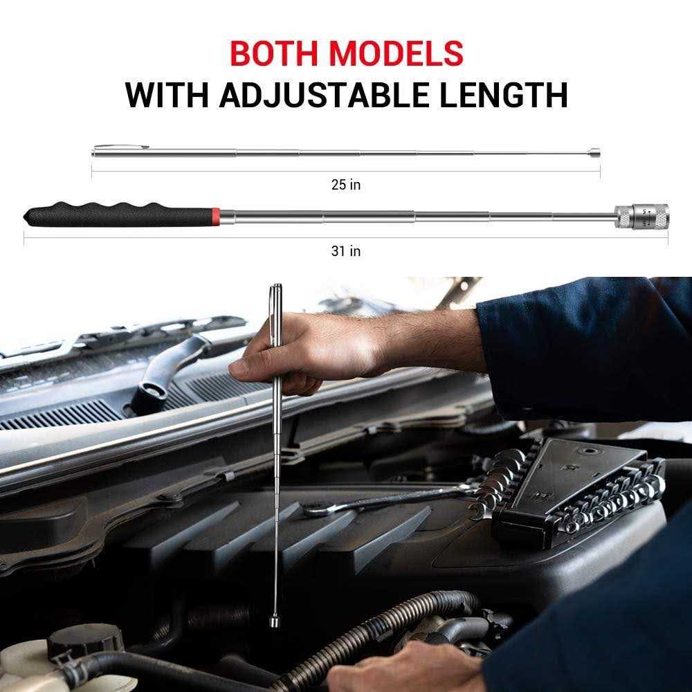 HELEMAN Tools Gifts for Men Stocking Stuffers Christmas Magnetic Pickup Tool for Mens Gifts LED Telescoping Pick Up Tool Set for Hard to Reach Place Cool - Image 5