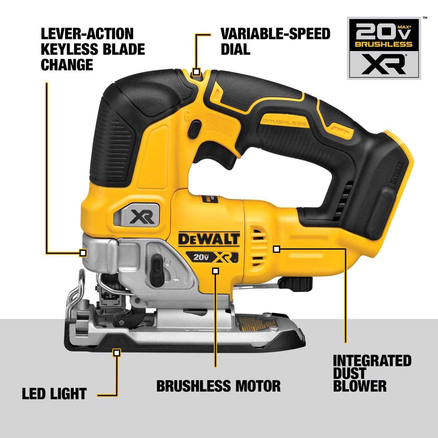 DeWalt 20V MAX XR Router Cordless Woodworking Kit 2-Tool DCK201P1 - Image 4