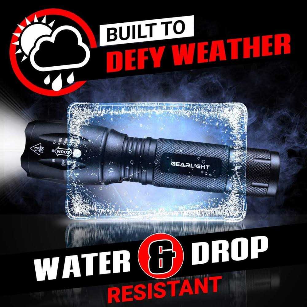 GearLight LED Flashlight 2pack Bright, Zoomable Tactical Flashlights with High Lumens and 5 Modes for Emergency and Outdoor Use - Image 3