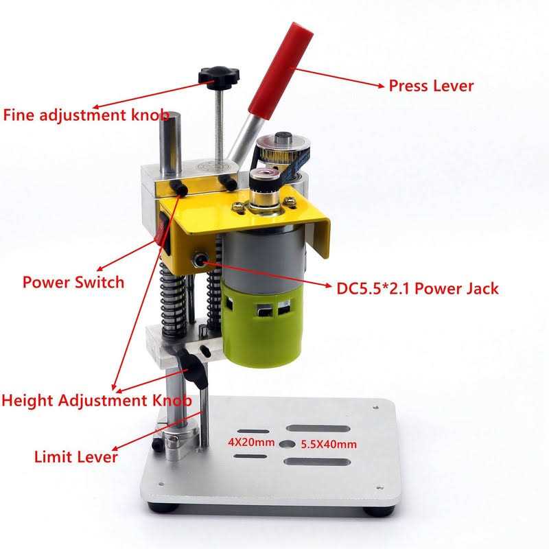 NovelLife Mini Drill Press Precision Benchtop Drilling Machine Elecric Portable Table Driller CNC 795 Motor B10 Chuck Metal Wooden DIY Jewelry - Image 5