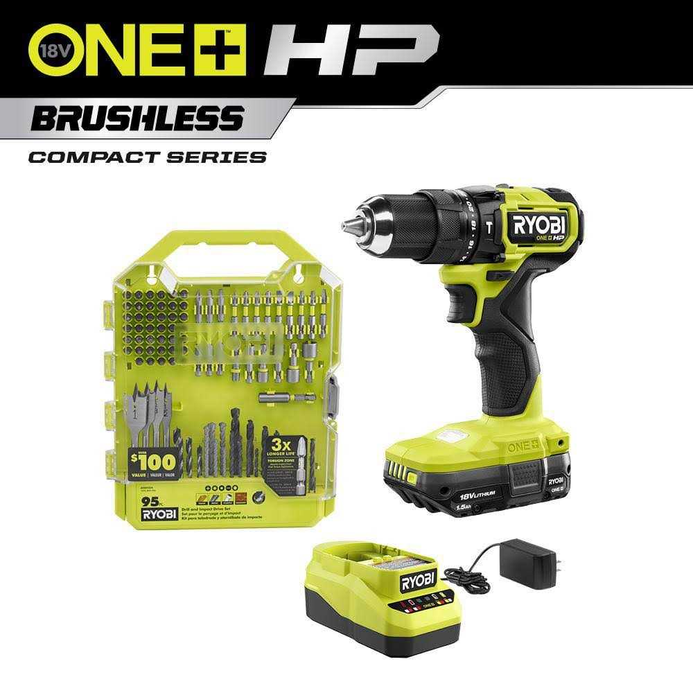 Ryobi ONE+ HP 18V Brushless Cordless Compact 1/2 in. Hammer Drill Kit with 1.5 Ah Battery - Image 3