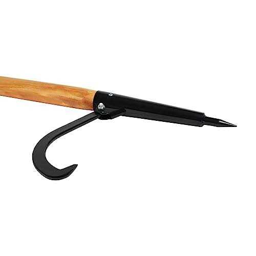 Artist Unknown Felled Log Peavy 49 Inch Wood Peavey Logging Tool Log Roller Tool Carbon Steel Logging Cant Hook with Wooden Shaft - Image 4