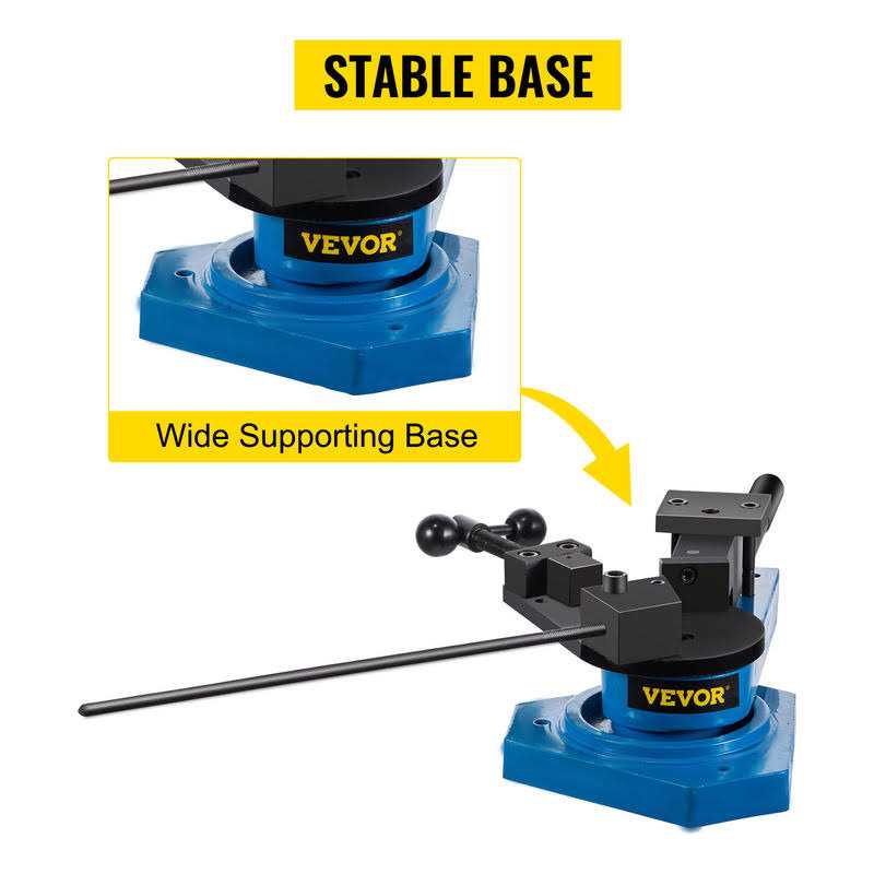 VEVOR SBG-40 Metal Scroll Bender High-Hardened Steel Scroll Bender Combination of Scroll Radius and Angle Bending Universal Metal Rod Bender - Image 4
