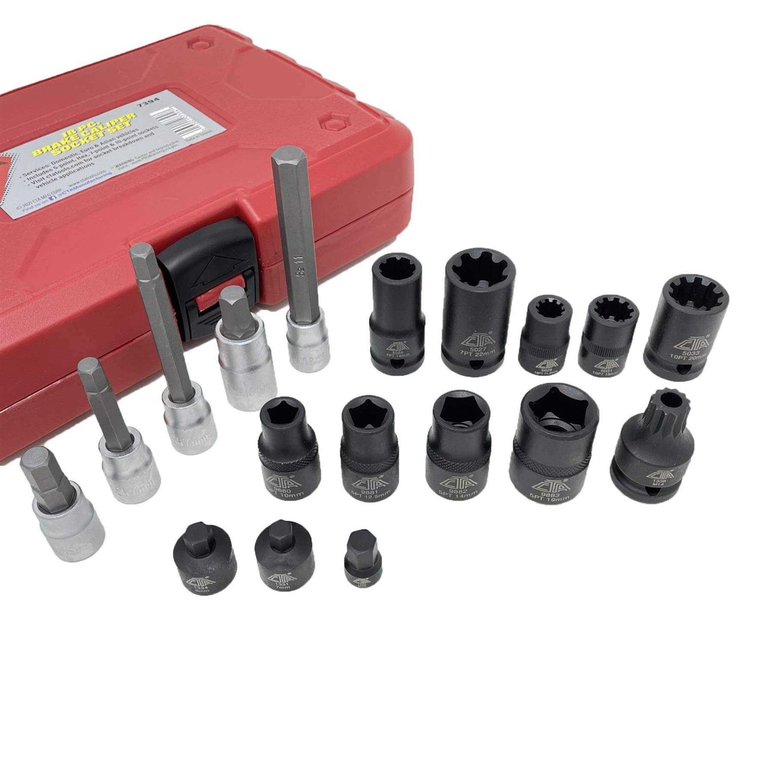 CTA 7394 18 Pc. Brake Caliper Socket Set - Image 4