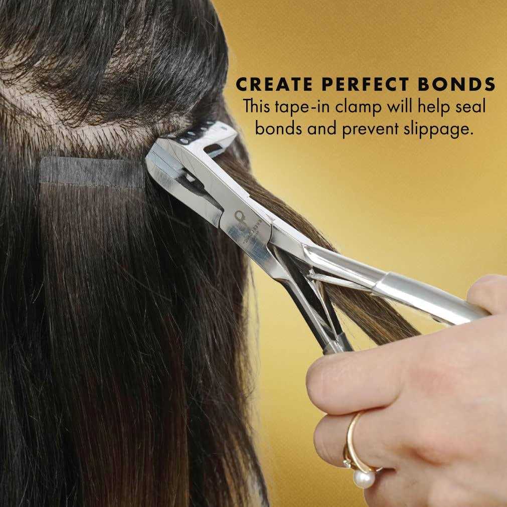 everlong Tape-in Pliers Hair, Stainless Steel Pressing Clamp for Longer Lasting and Secure Tape-in Hair Extensions - Image 3