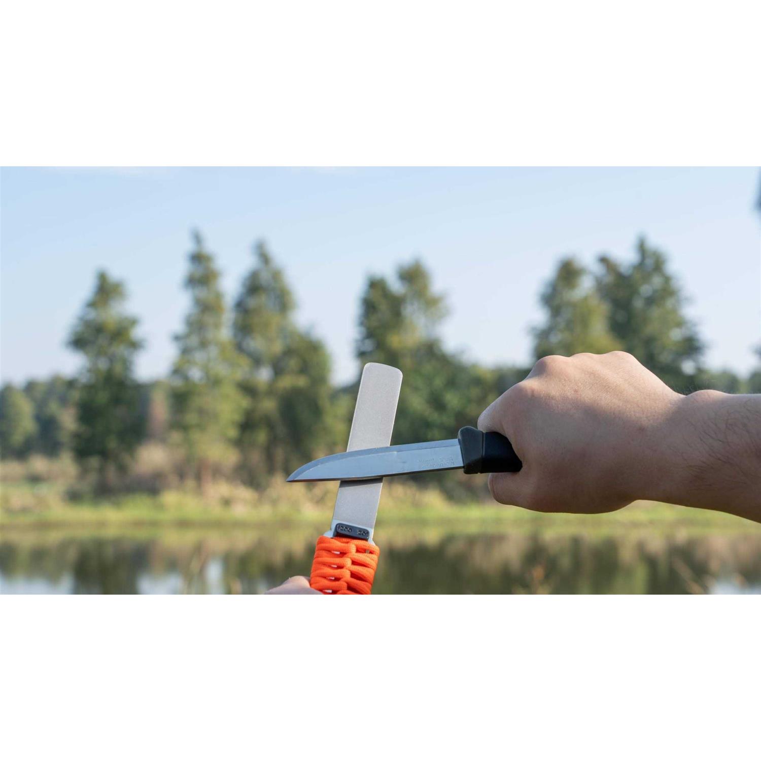 SHARPAL 181N Buddyguard Dual-Grit Diamond Knife Tool Sharpener Sharpening Stone with Leather Strop - Image 3