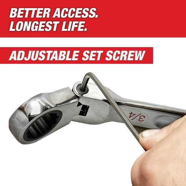 Milwaukee Combination Wrench Flex Head Ratcheting 45-96 - Image 4