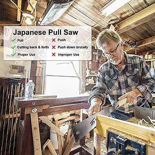 KERYE Japanese Pull Saw 9.5 Inch, Hand Saw with Double Edges of 10/17 TPI and Replaceable Blade, Ryoba Flush Cut Saw, Sharp and Light Woodworking - Image 5