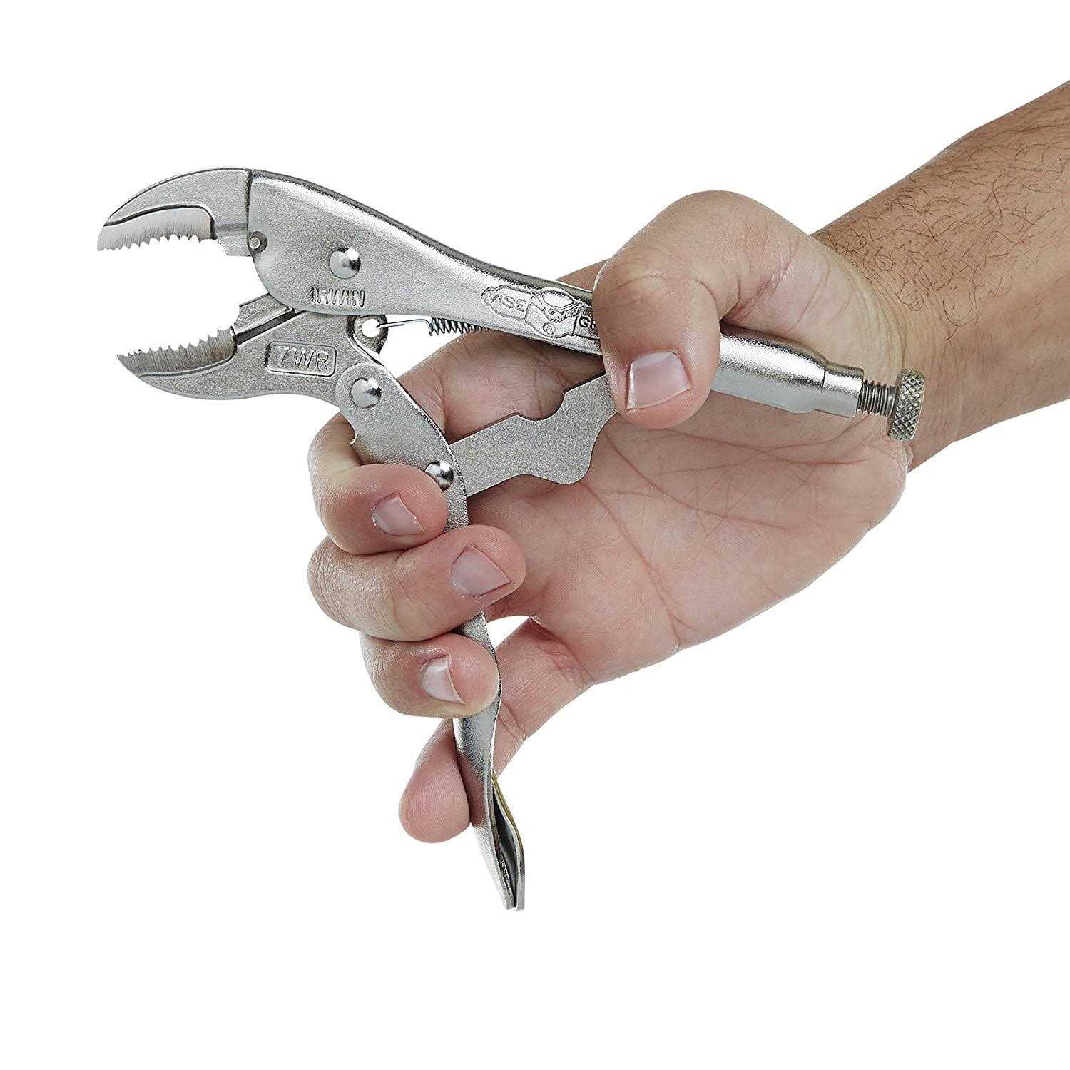 Irwin Vise Grip 7 Curved Jaw Locking Pliers with Wire Cutter 702L3 - Image 4