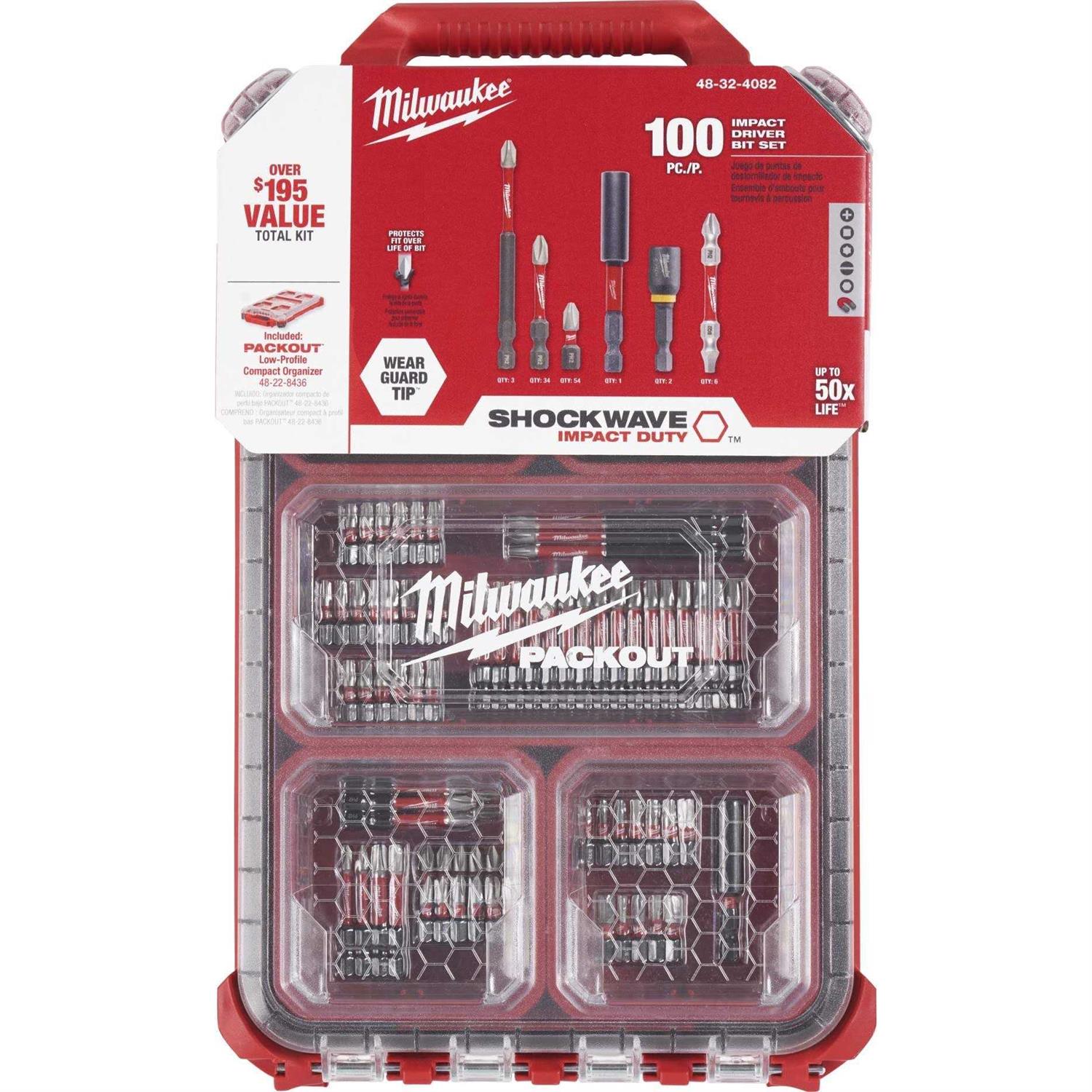 Milwaukee Shockwave PACKOUT 48-32-4082 Impact Driver Bit Set - Image 3