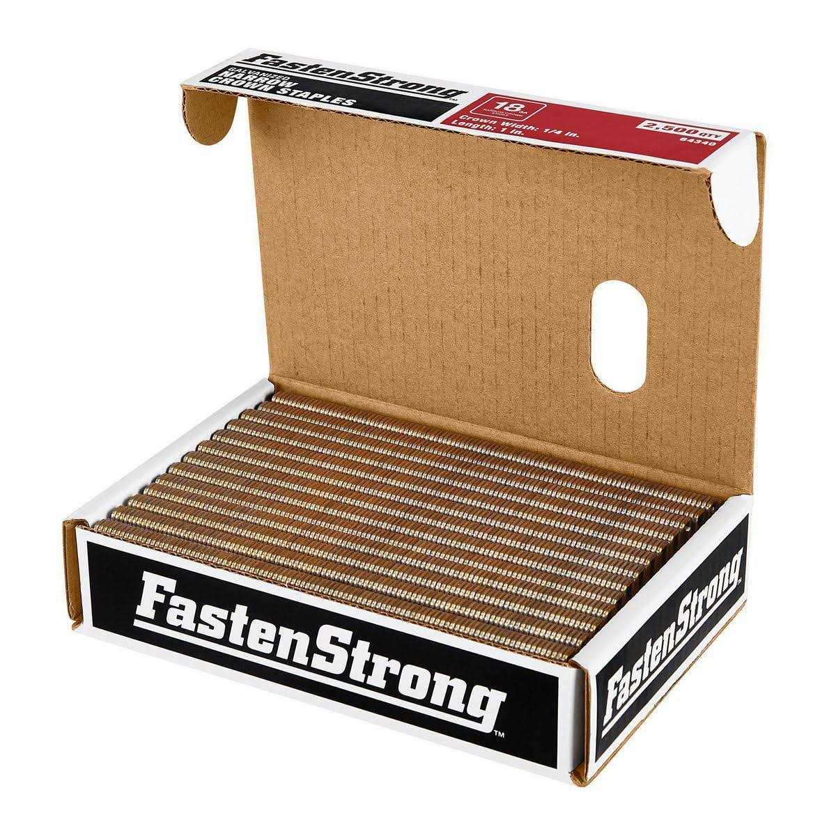 FASTENSTRONG 18 GA x 1/4 in. Crown Galvanized Staples - Image 2