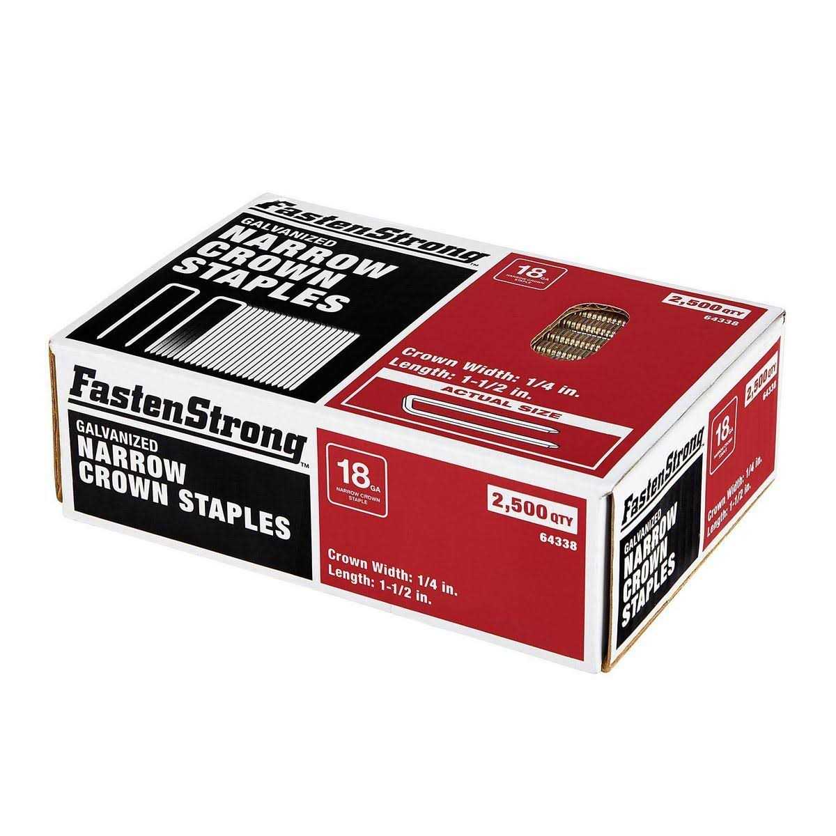 FASTENSTRONG 18 GA x 1/4 in. Crown Galvanized Staples - Image 4