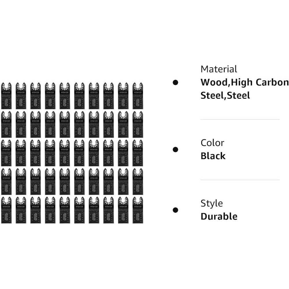 HYSHIER 50 Pcs Oscillating Tool Blades Professional Universal Oscillating Saw Blades - Image 5