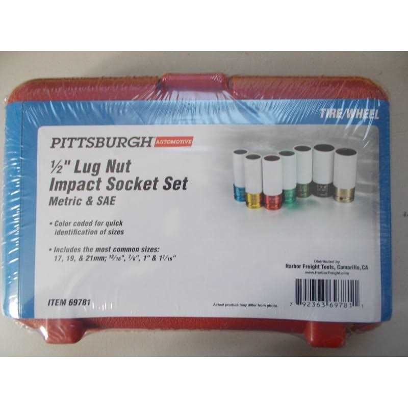 Pittsburgh Automotive 1/2 Lug Nut Impact Socket Set Metric and SAE - Image 3