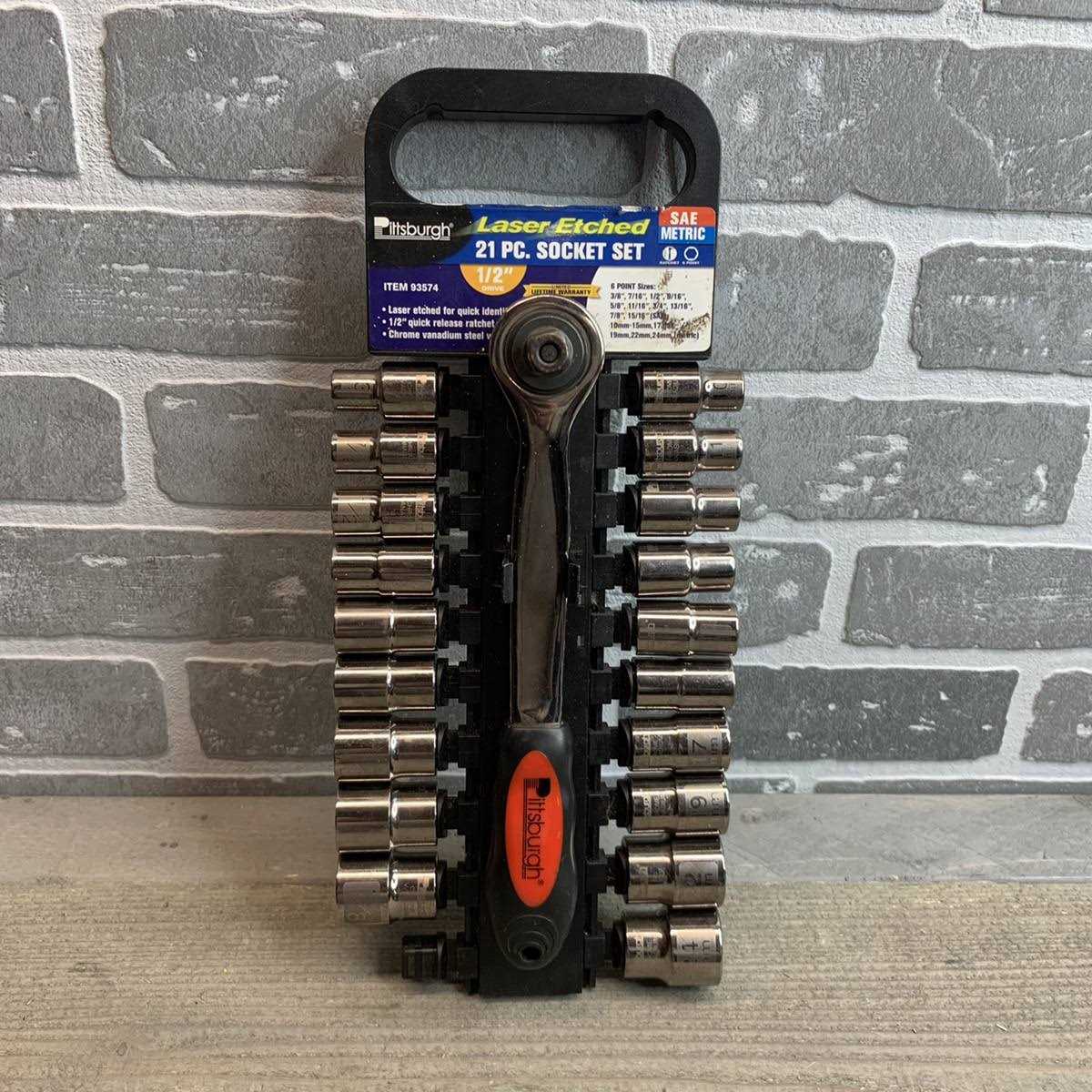 Pittsburgh Automotive 1/2 Lug Nut Impact Socket Set Metric and SAE - Image 5