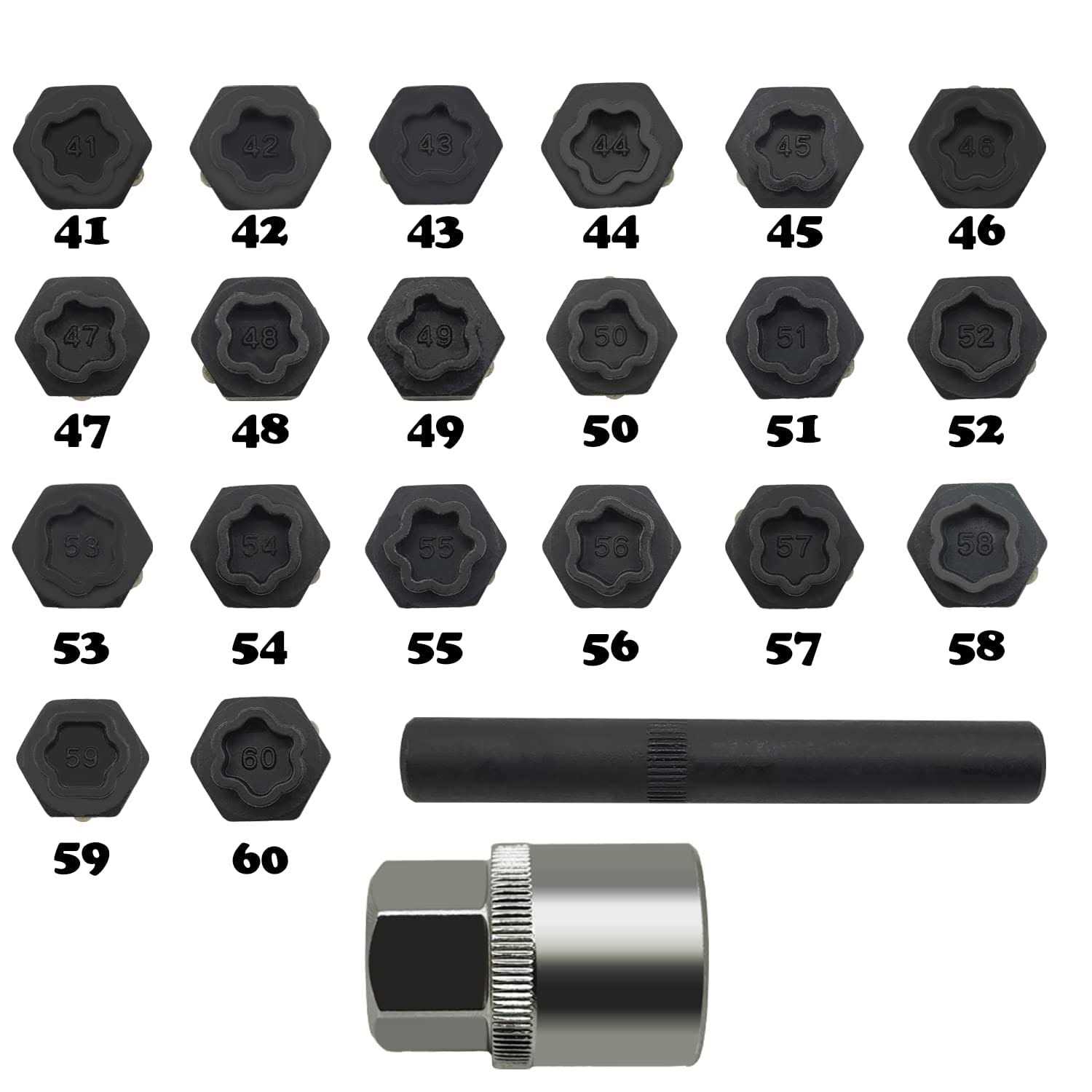 JEUCLEL 22pcs Wheel Locking Nut Key Kit Compatible with BMW Series Wheel Lock Nut Scoket Adapter Set - Image 4