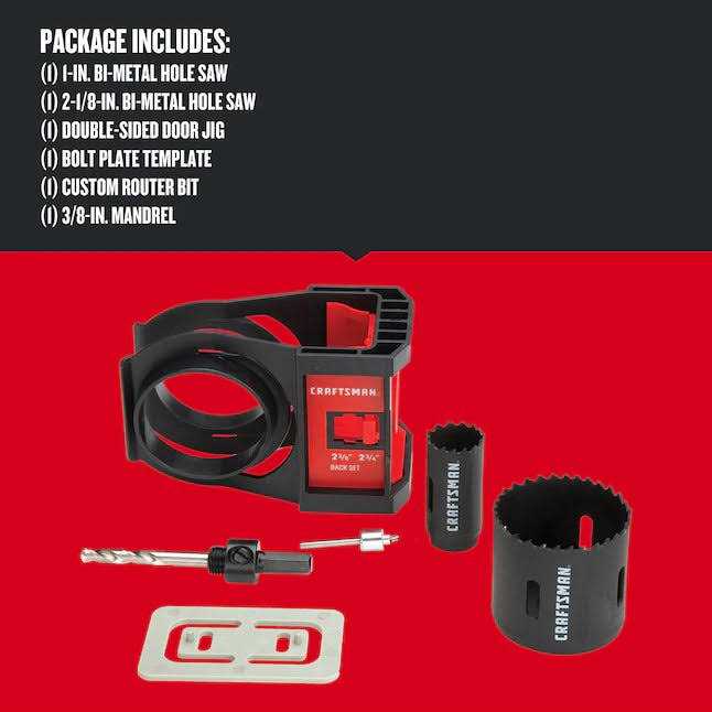 Craftsman 6-Piece Bi-Metal Arbored Adjustable Door Lock Kit Set CMAH1MDL - Image 4