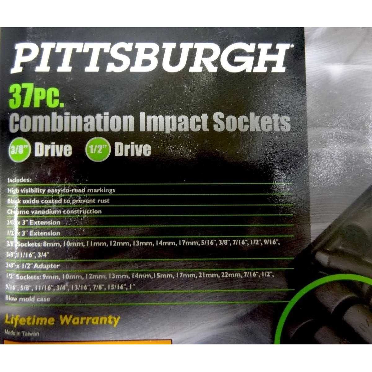 Pittsburgh 37 Pc Combination Impact Sockets - Image 3