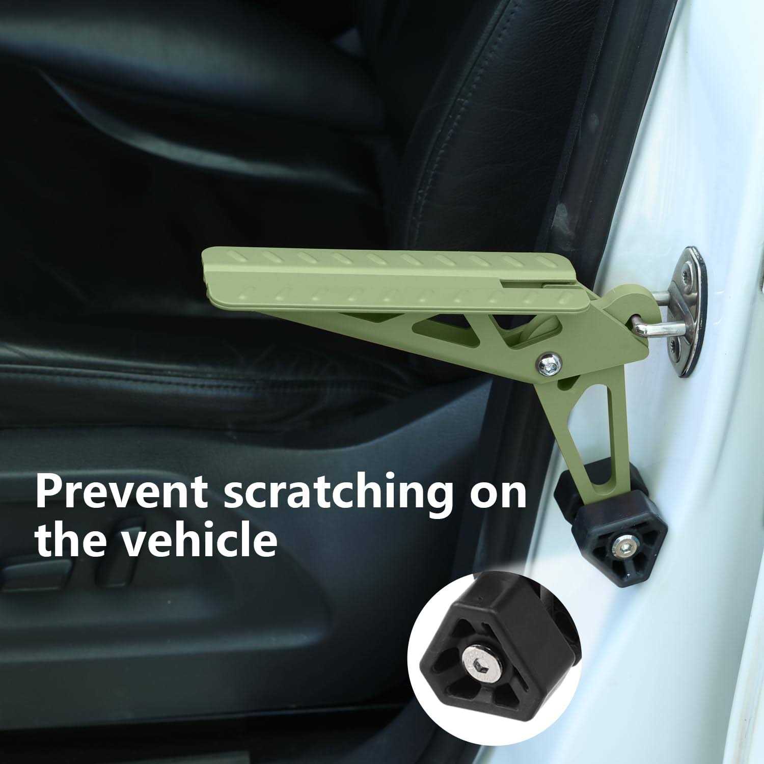 COWVIE Foldable Car Door Step Stand Pedal Access to Vehicle's Top Roof Both Feet Stand Pedal Ladder for Most SUV Truck - Image 5