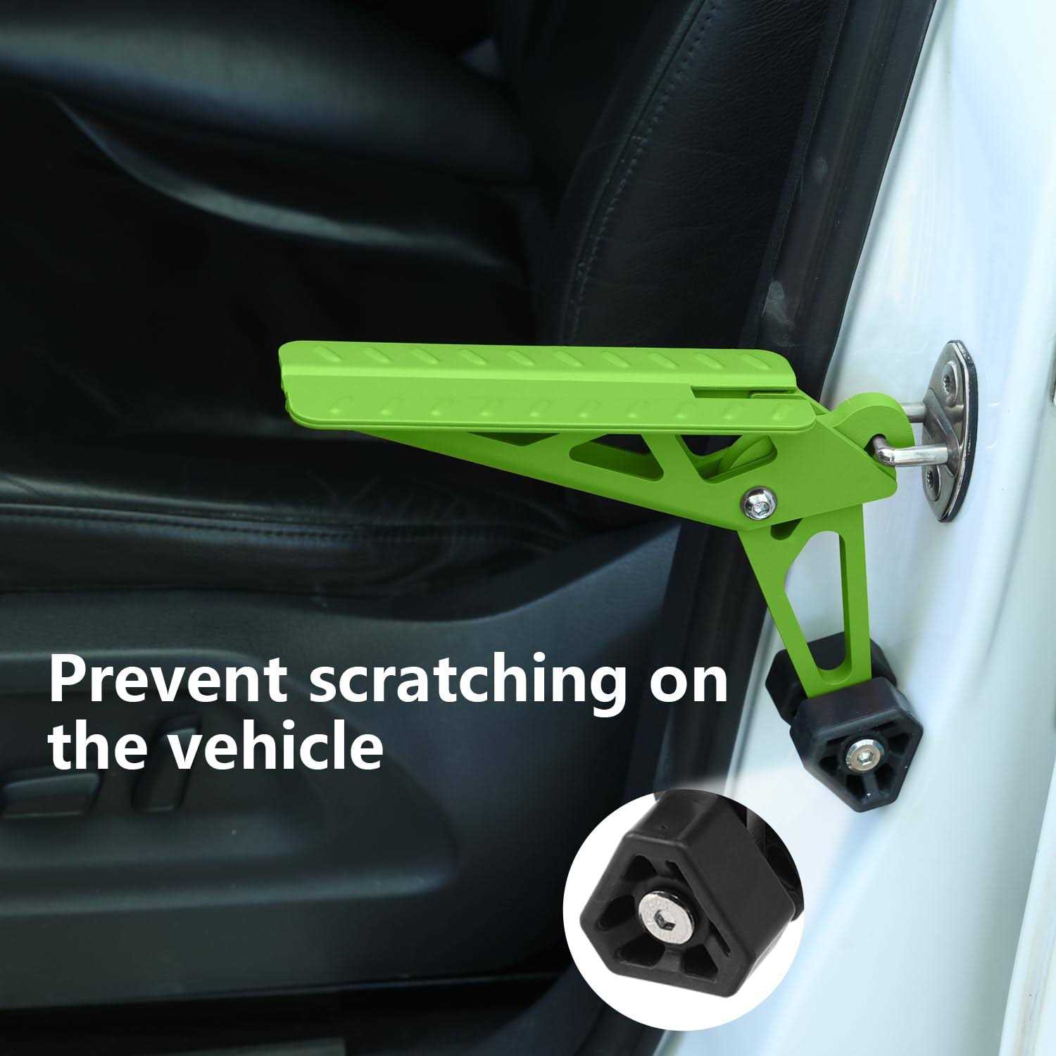 COWVIE Foldable Car Door Step Stand Pedal Access to Vehicle's Top Roof Both Feet Stand Pedal Ladder for Most SUV Truck - Image 2