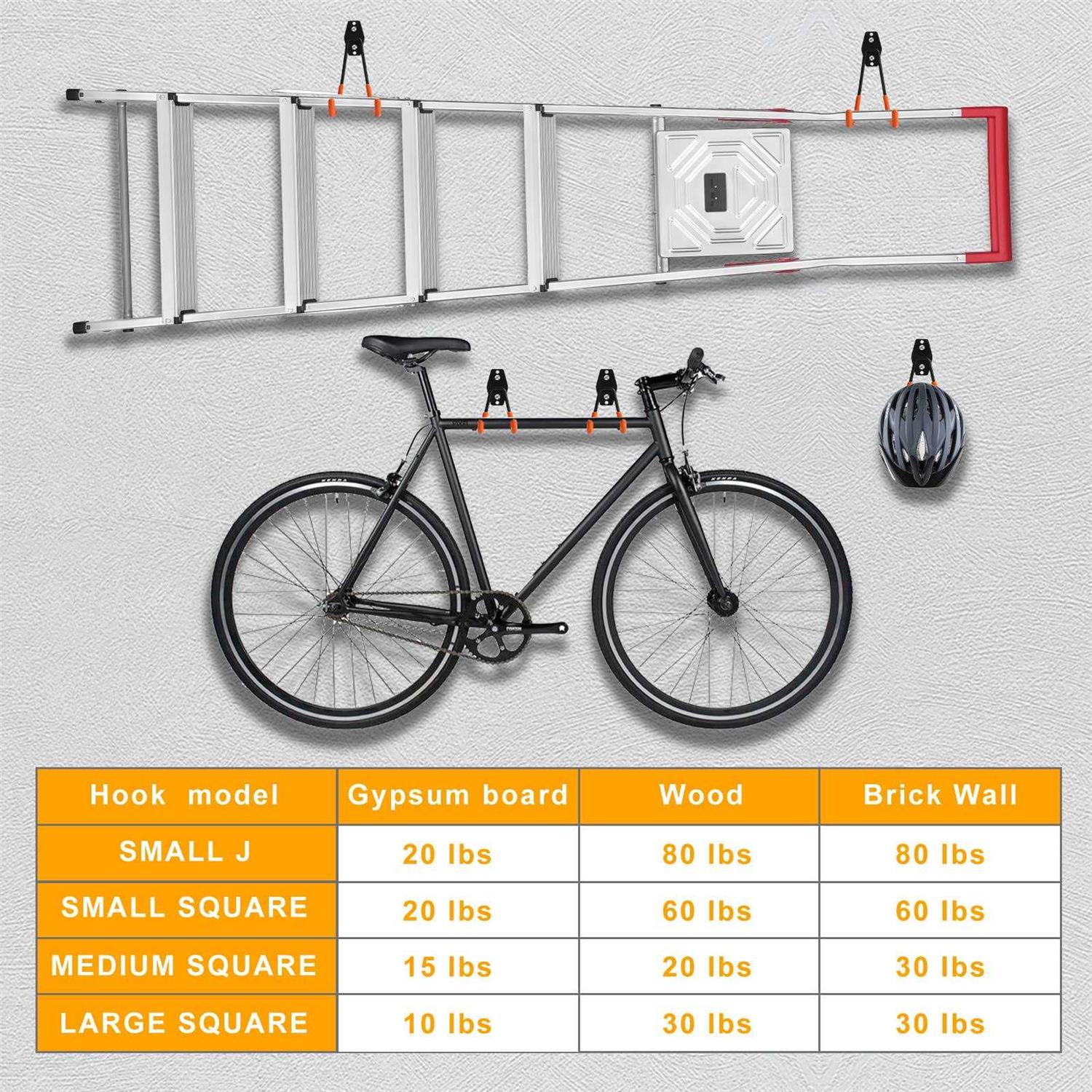 KURUI 14 Pack Garage Hooks for Hanging Heavy Duty Garage Storage Hooks for Ladder Extension Cord Tool Cable - Image 5