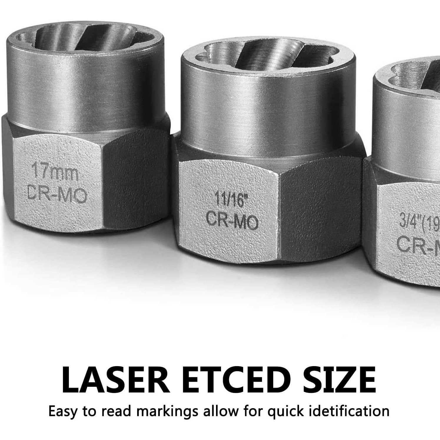 Bolt Extractor Set 13+1 Pieces Impact Bolt & Nut Remover Set Made by THINKWORK TW6008 - Image 3