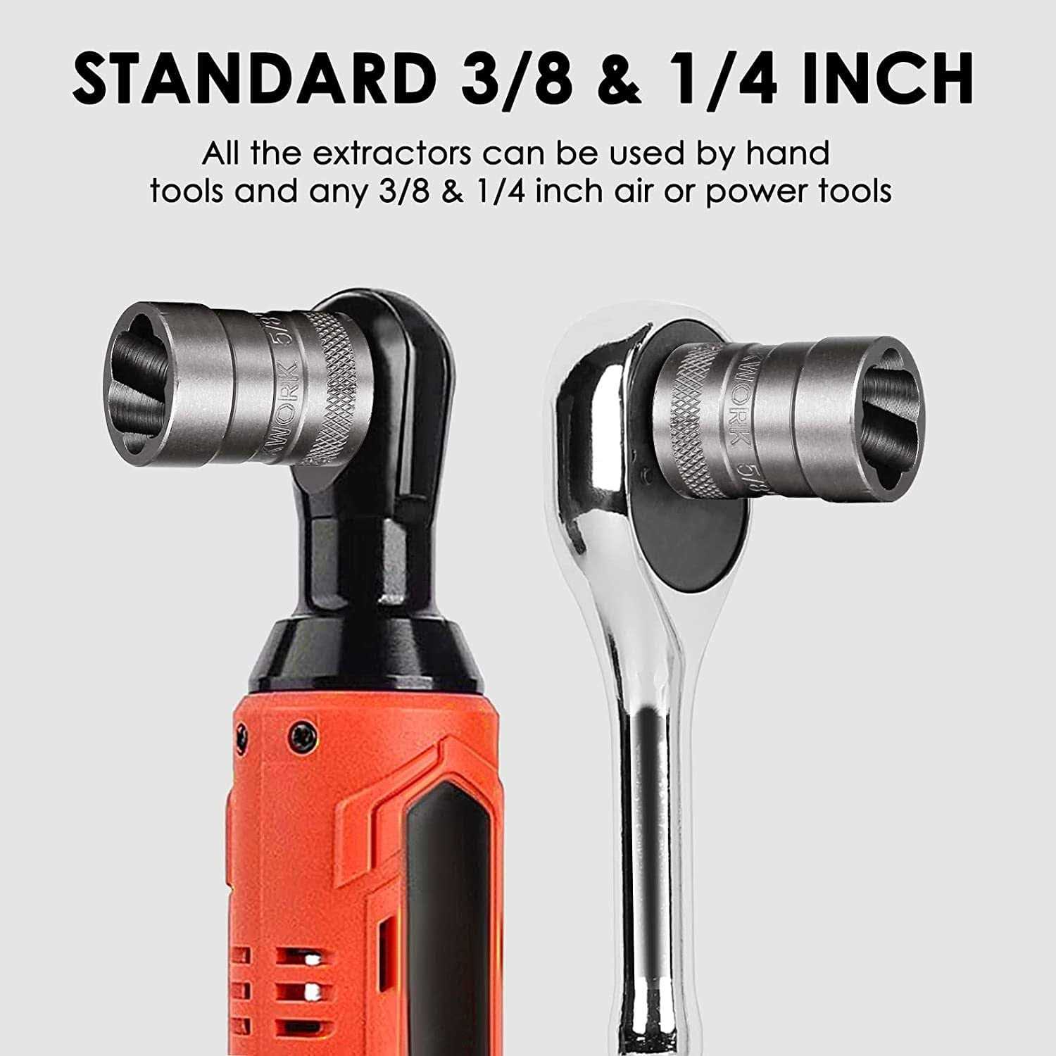 Bolt Extractor Set 13+1 Pieces Impact Bolt & Nut Remover Set Made by THINKWORK TW6008 - Image 5