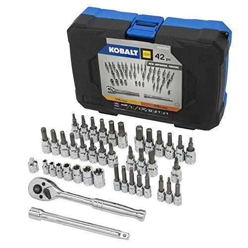 Kobalt 42-Piece Mixed Drive Hex,Torx,Phillips,Flathead Driver Socket Set w/case - Image 4