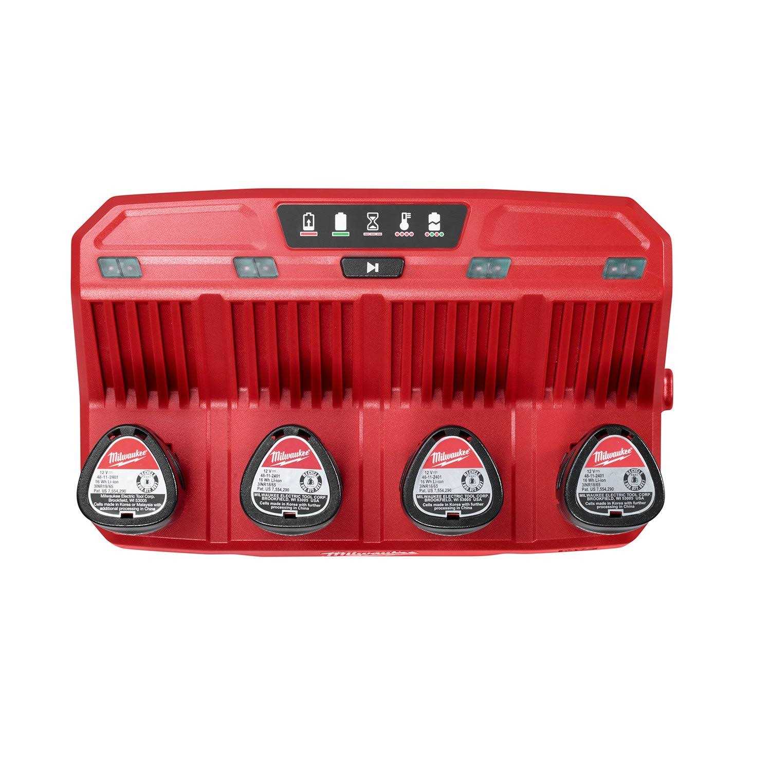 Milwaukee 48-59-1204 M12 Four Bay Sequential Charger - Image 3