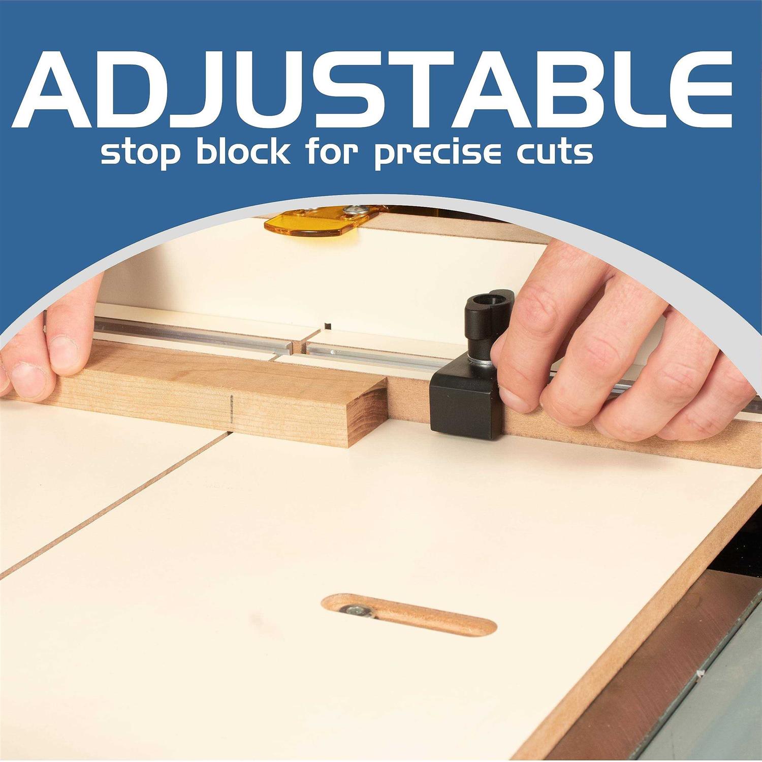 Fulton Tablesaw Crosscut Sled with Stop Block and Adjustable Rails - Image 3