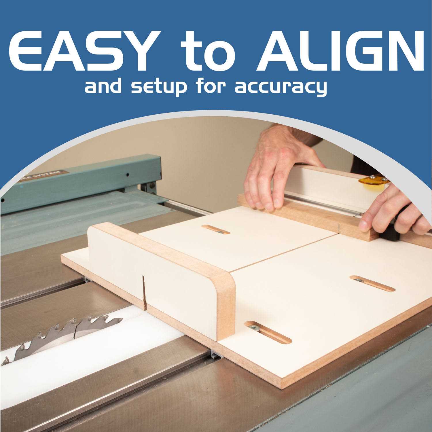 Fulton Tablesaw Crosscut Sled with Stop Block and Adjustable Rails - Image 5