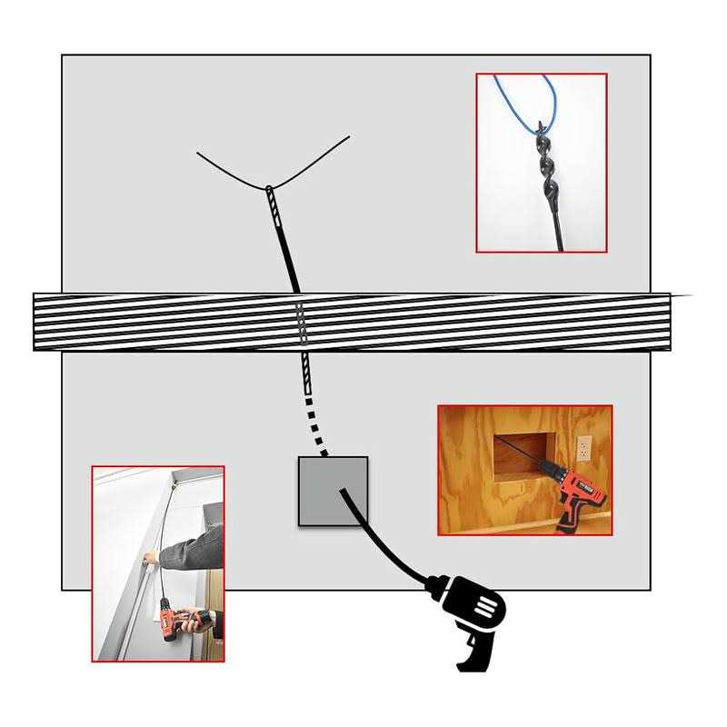 HUAALIUCHE Flexible Installer Drill Bit Fish Bit for Pulling Wire Through Tight Spaces with Minimal Damage 9/16-Inch by 36-Inch 1 Pack - Image 4