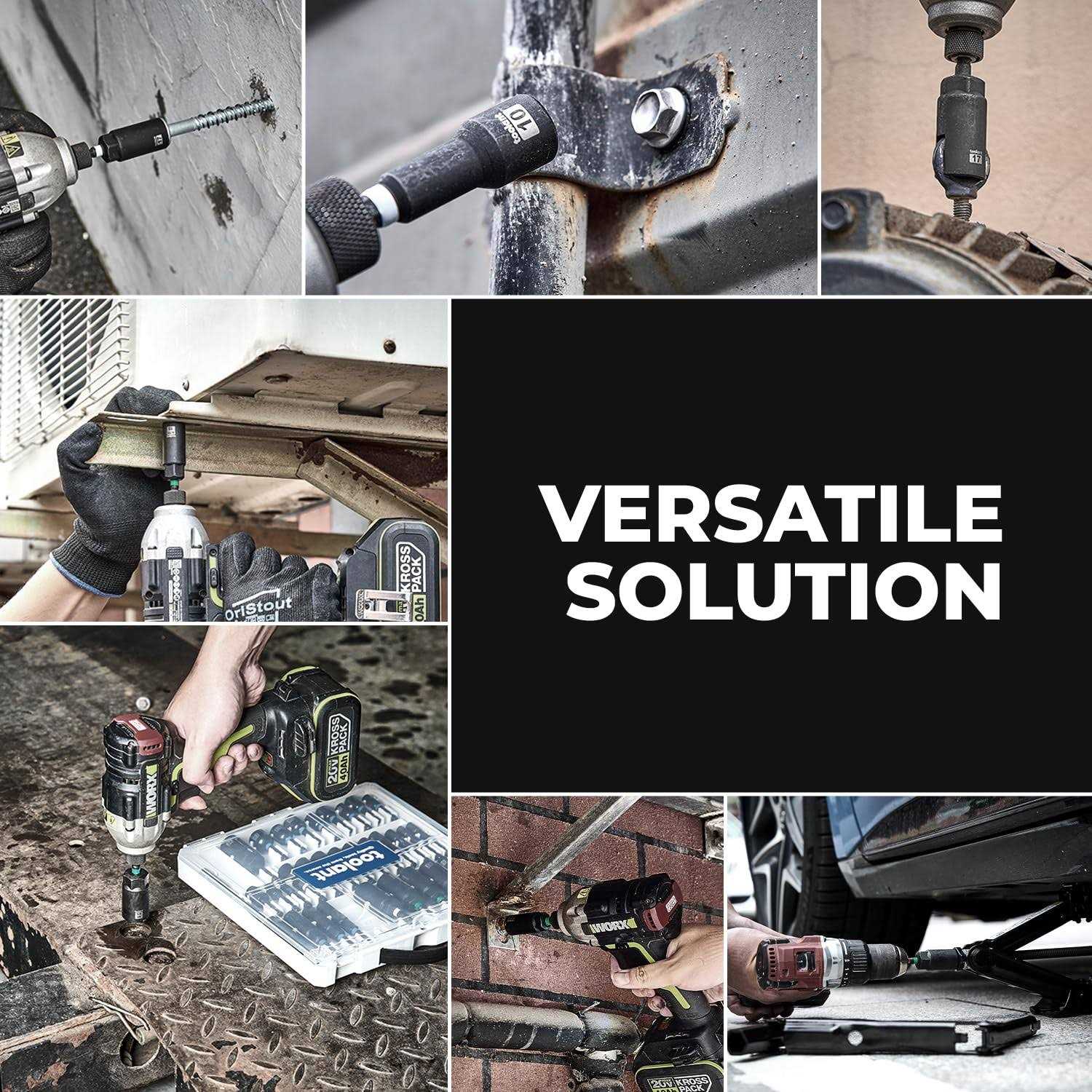 toolant Magnetic Nut Driver Set 34pcs Impact Driver Bit Set Deep Nut Driver Set - Image 4