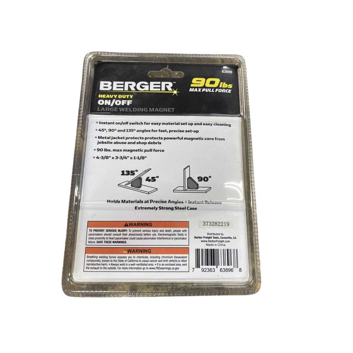 Berger 90 lb. Rated Heavy Duty On/Off Large Welding Magnet 63896 - Image 5