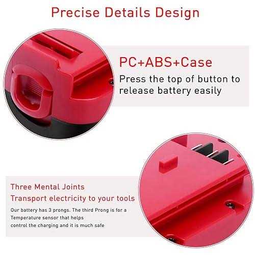 OHYES BAT 2 Packs 18V 1.5Ah Ni-CD Replacement Battery for Black&Decker Cordless Tools 244760-00 A18 Hpb18 - Image 4