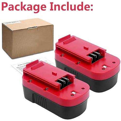 OHYES BAT 2 Packs 18V 1.5Ah Ni-CD Replacement Battery for Black&Decker Cordless Tools 244760-00 A18 Hpb18 - Image 5