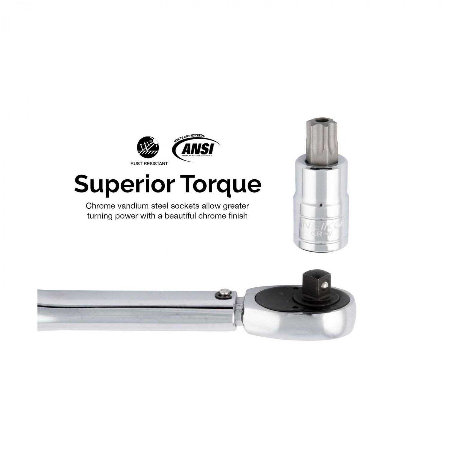 Neiko 10083A Master Torx Bit Socket and External Torx Socket Set, S2 and CrV Steel - Image 5