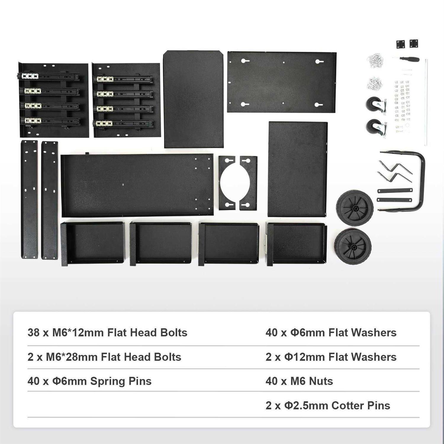 VEVOR Welding Cart 2-Tier 4 Drawers Welder Cart with 265lbs Static Weight Capacity - Image 4