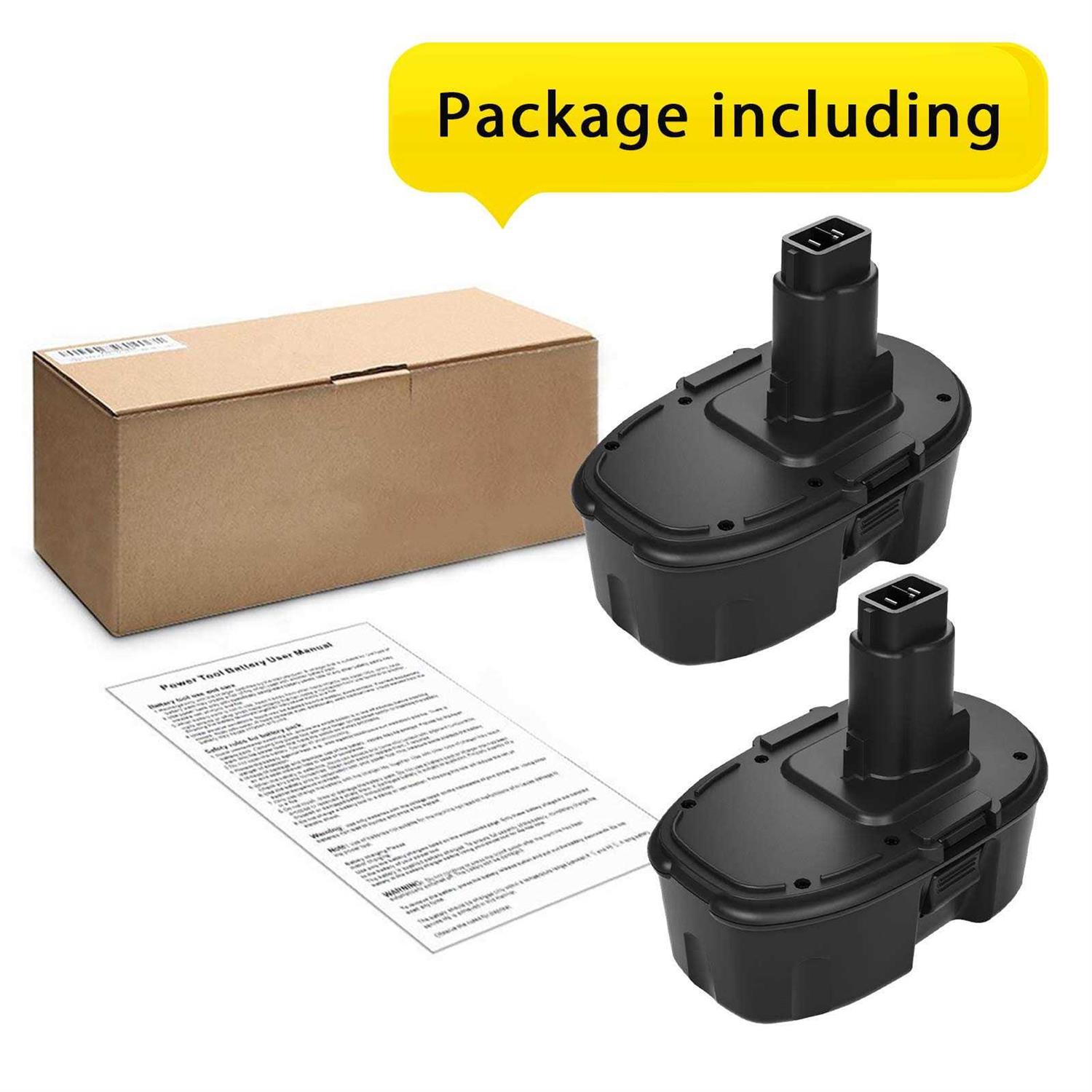 2 Pack 3.6Ah Ni-Mh Dc9098 Dc9098 DC9096 18 Volt Replacement Battery Compatible with Dewalt 18V Battery Dw9096 DW9098 Dw9099 DE9095 De9098 De9091 - Image 5