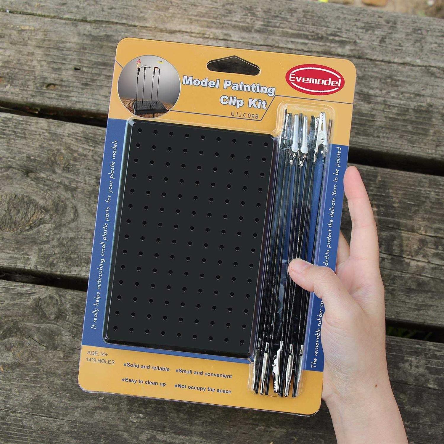 Evemodel GJJC09B Painting Stand Base and 20PCS Alligator Set Modeling Tools New - Image 5