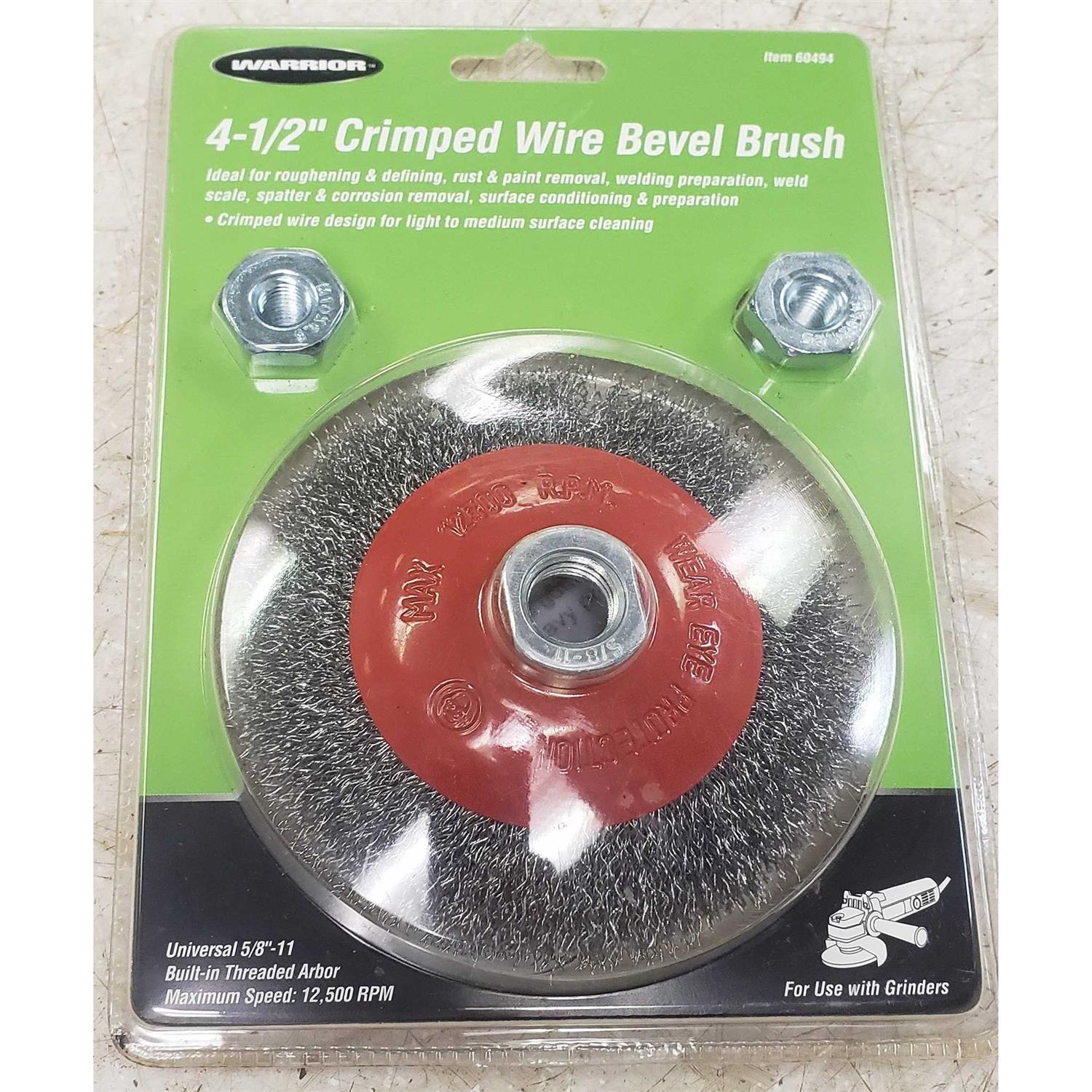 Warrior 60494 4-1/2 Crimped Beveled Wire Brush - Image 3