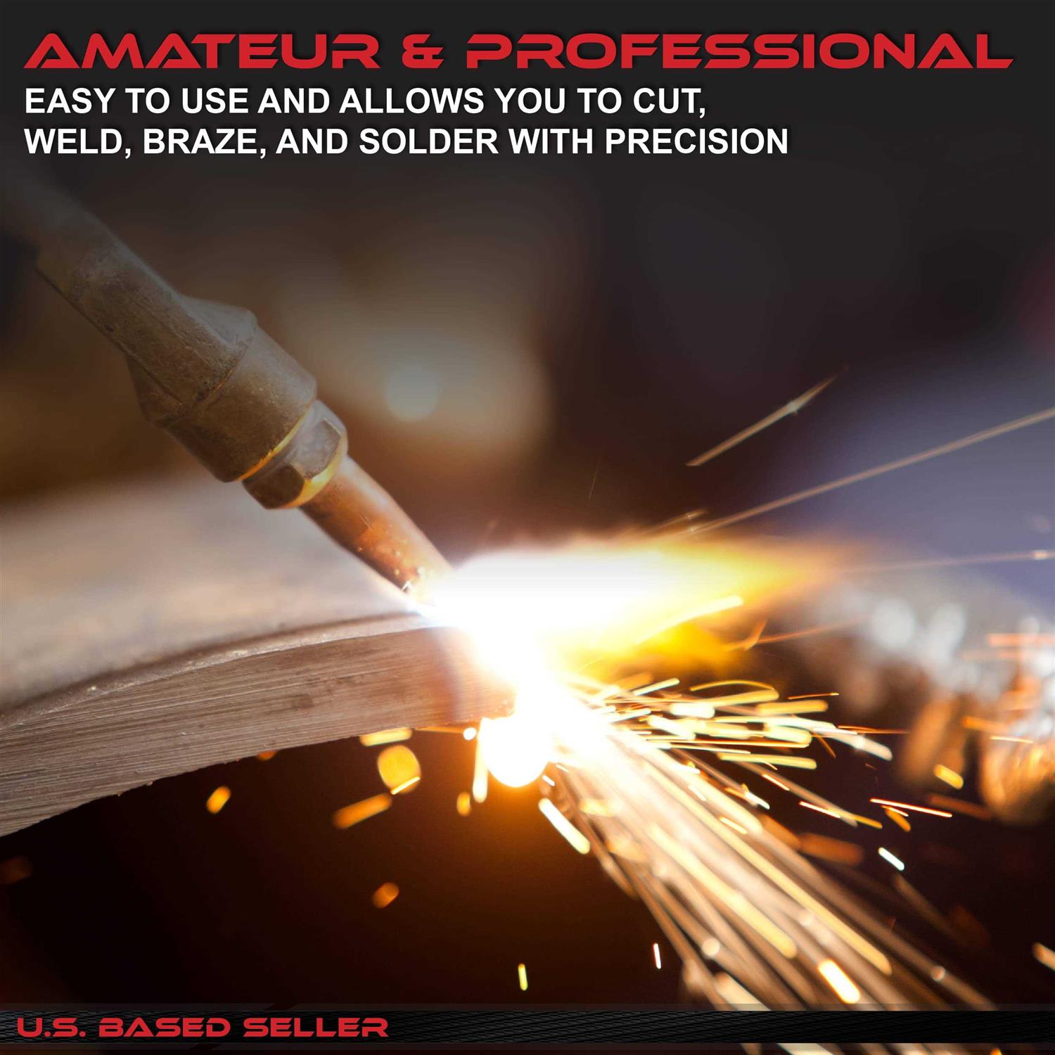 ABN Oxygen & Acetylene Torch Kit 10 PC Welding Kit Metal Cutting Torch Kit - Image 5