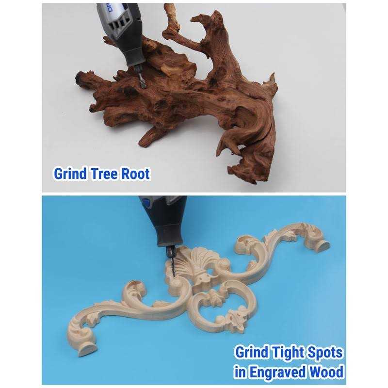 Mars-Rock Carbide Burr Set Compatible with Dremel 1/8 Shank 20PCS Die Grinder Rotary Tool Rasp Wood Carving Bits Accessories Attachments Metal - Image 5