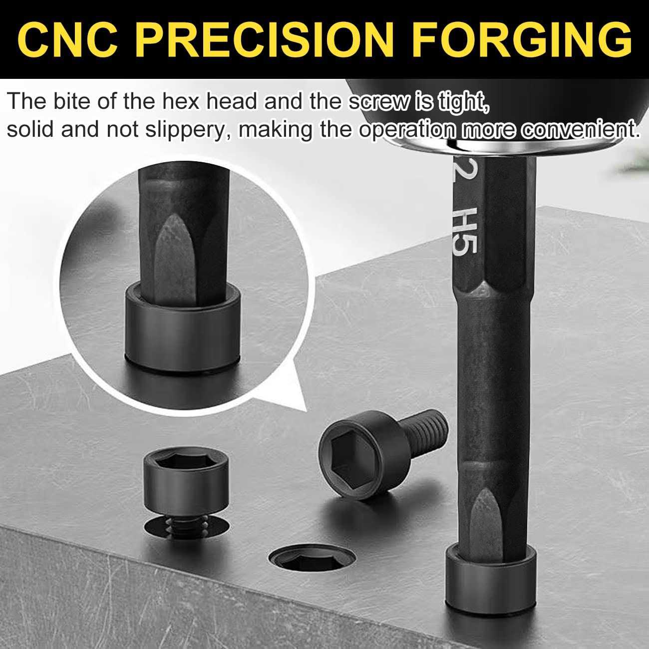 Hex Head Allen Wrench Drill Bit Set PTSLKHN Upgraded 1/4 Quick Release Shank Magnetic Screwdriver Bit Set - Image 5