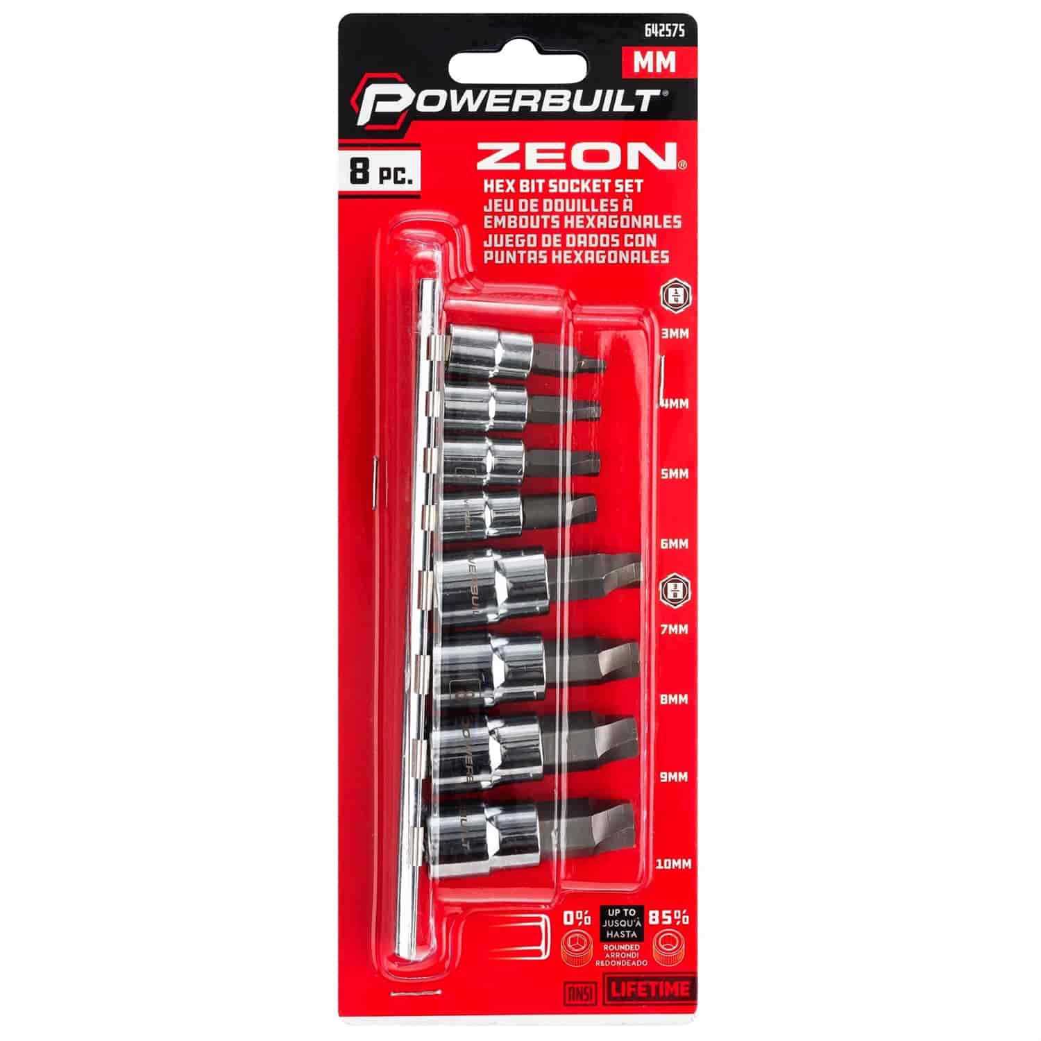 Powerbuilt Zeon Metric Hex Bit Socket Set 642575 - Image 3