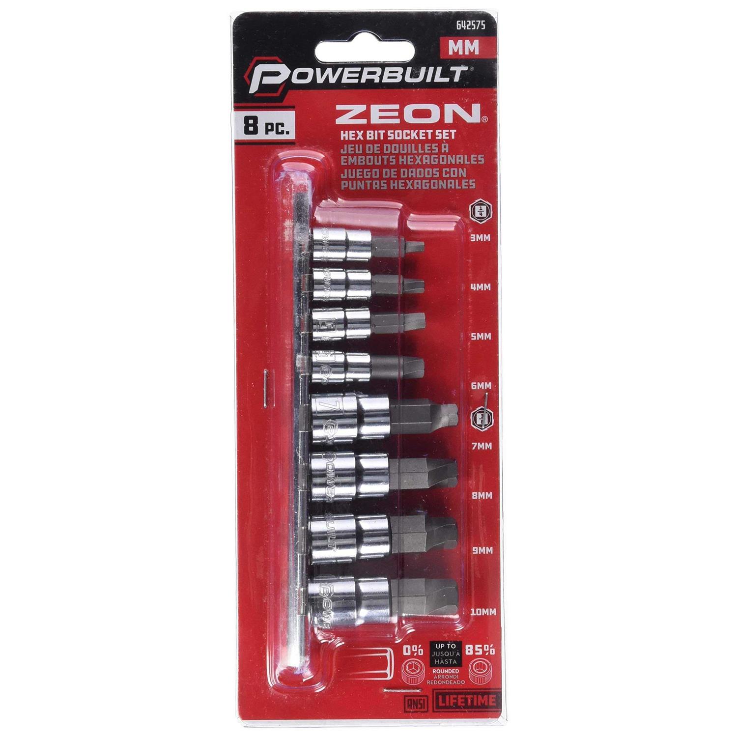 Powerbuilt Zeon Metric Hex Bit Socket Set 642575 - Image 4