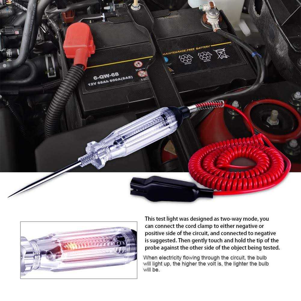 JASTIND Heavy Duty Automotive Circuit Tester Premium 6-24v Test Light with Extended Spring Test Leads & Sharp Piercing Probe - Image 5