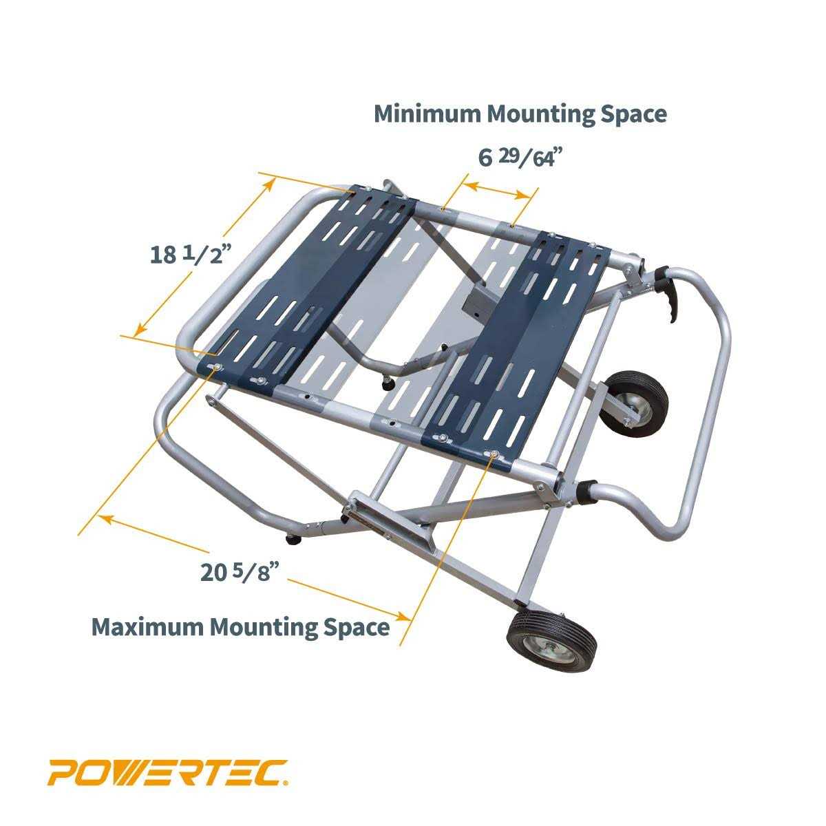 POWERTEC MT4009 Rolling Foldable Table Saw Stand - Image 4