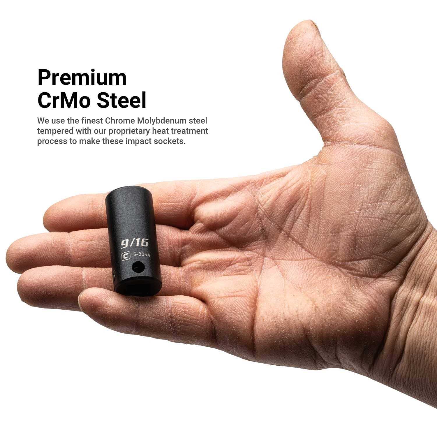 Capri Tools 3/8-in Drive Shallow, Semi-Deep and Deep Impact Socket Set - Image 4